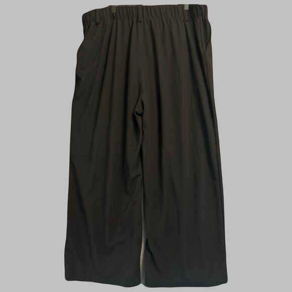 Halara Wide Leg Pull On Pants Elastic Waist Minimalist Office Size 2X Black - Picture 2 of 10